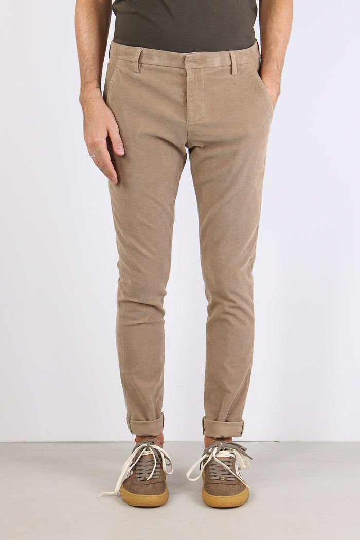 Gaubert Pantalone Velluto Mille Righe Sand-2