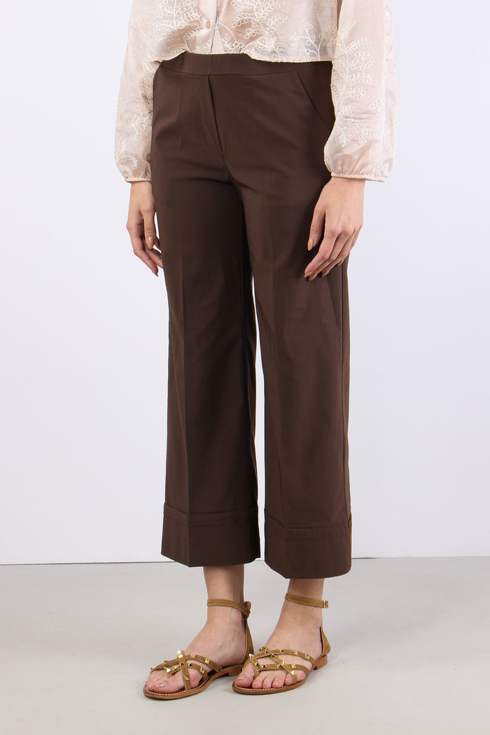 Pantalone Cropped Risvolto Moro-3