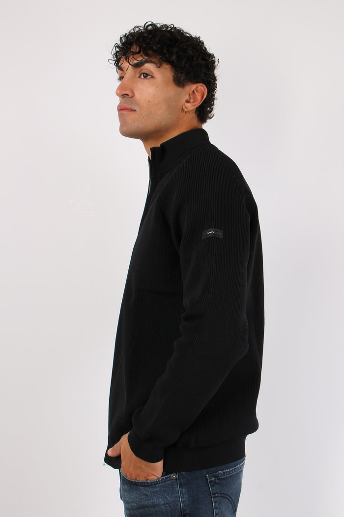 Maglia Full Zip Tricotech Black-7