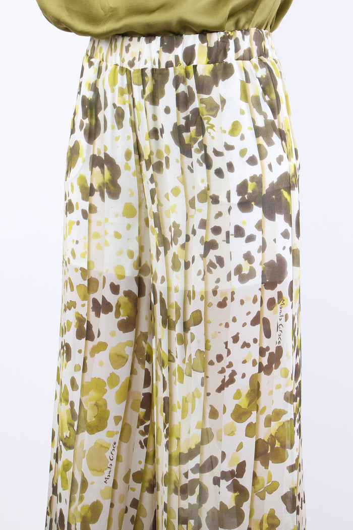 Pantalone Fluido Fantasia Edera-7