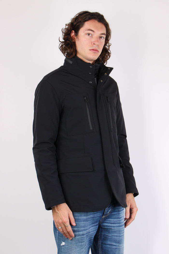 Field Jacket Nylon Nero-5