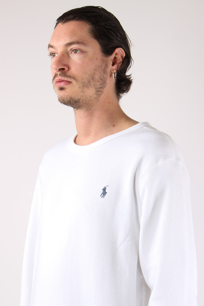 Felpa Girocollo Spugna White-7