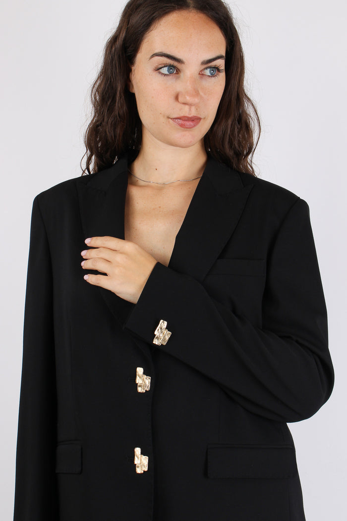 Giacca Over Visco Lana Black-6