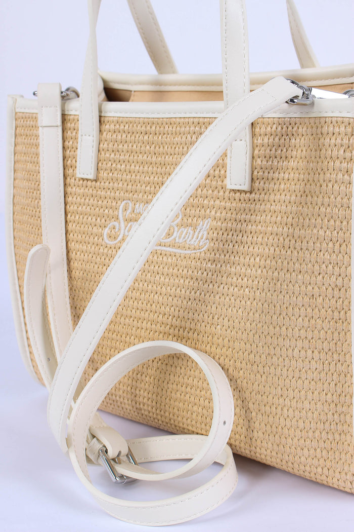 Vivian Mid Paglia Profilo Contrasto Beige/bianco-6