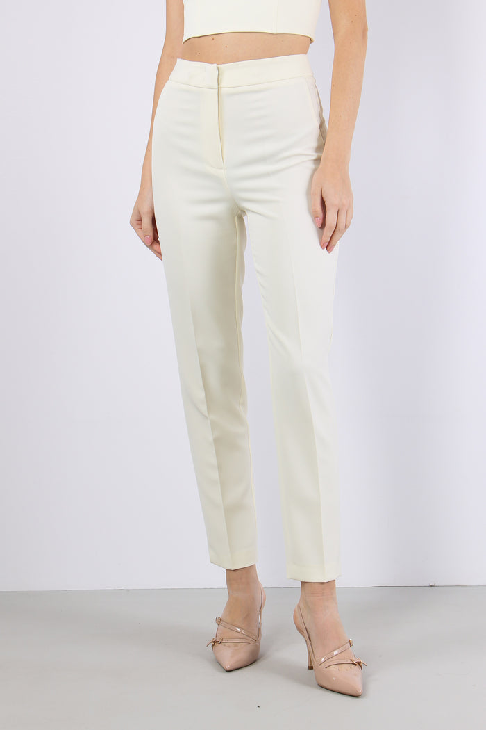 Pantalone Sigaretta Tessuto Tecnico New Milk-2