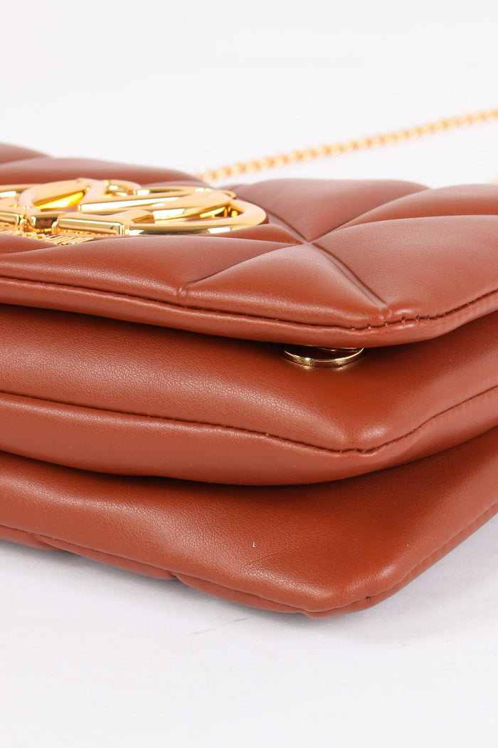 Tracolla Catena Matelasse Castagna-7