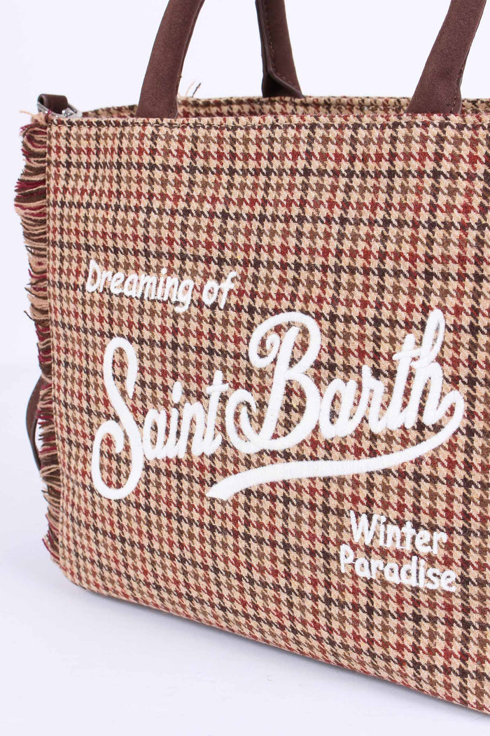 Shopping Lana Pied De Poule So Rosso/beige-4