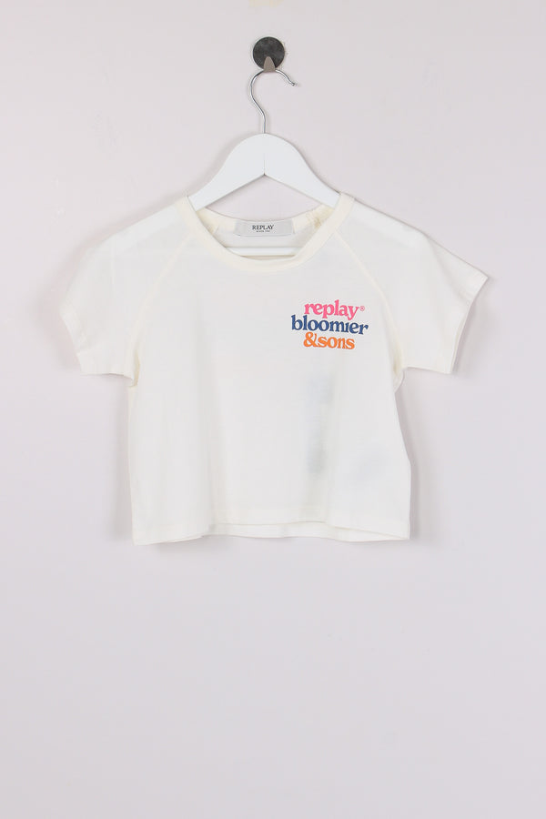 T-shirt Logo Dietro Panna
