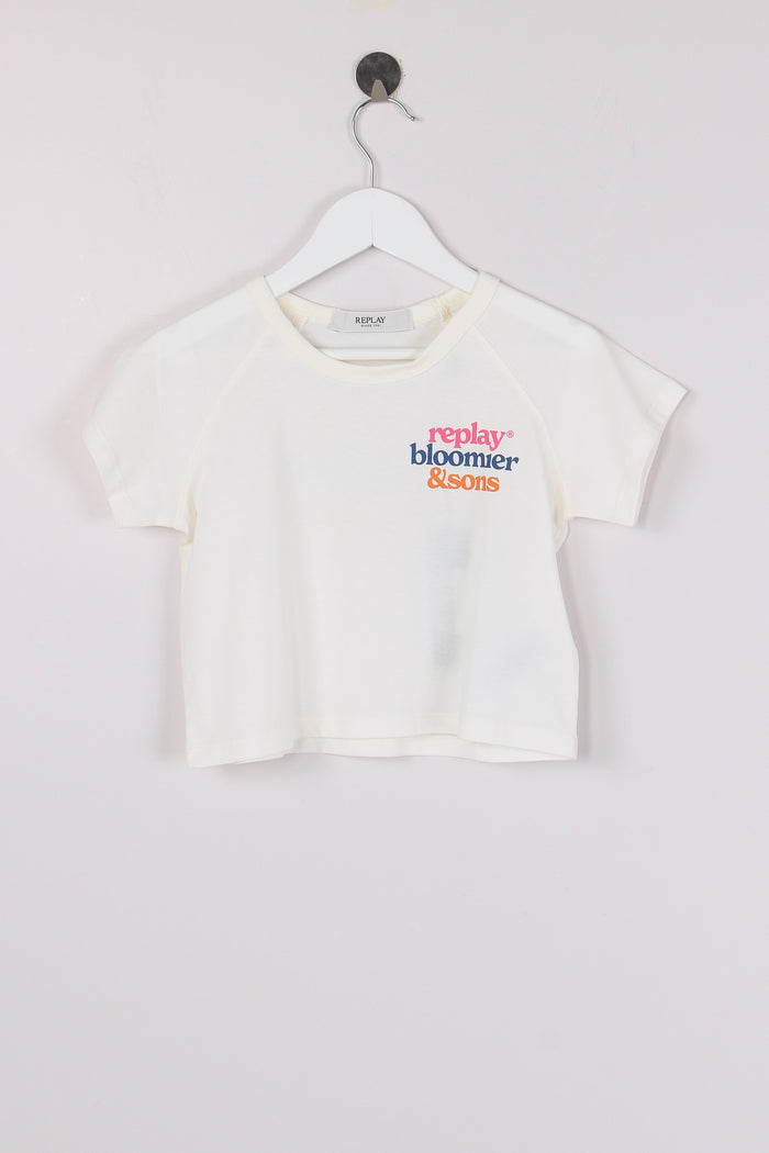 T-shirt Logo Dietro Panna