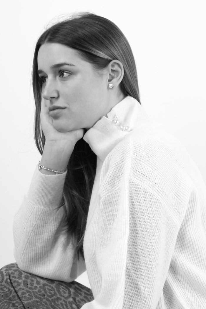 Maglia Collo Alto Star White-7