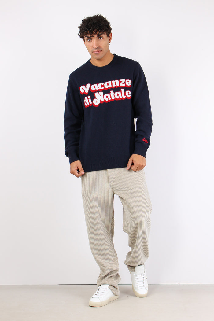 Girocollo Vacanze Di Natale Blu