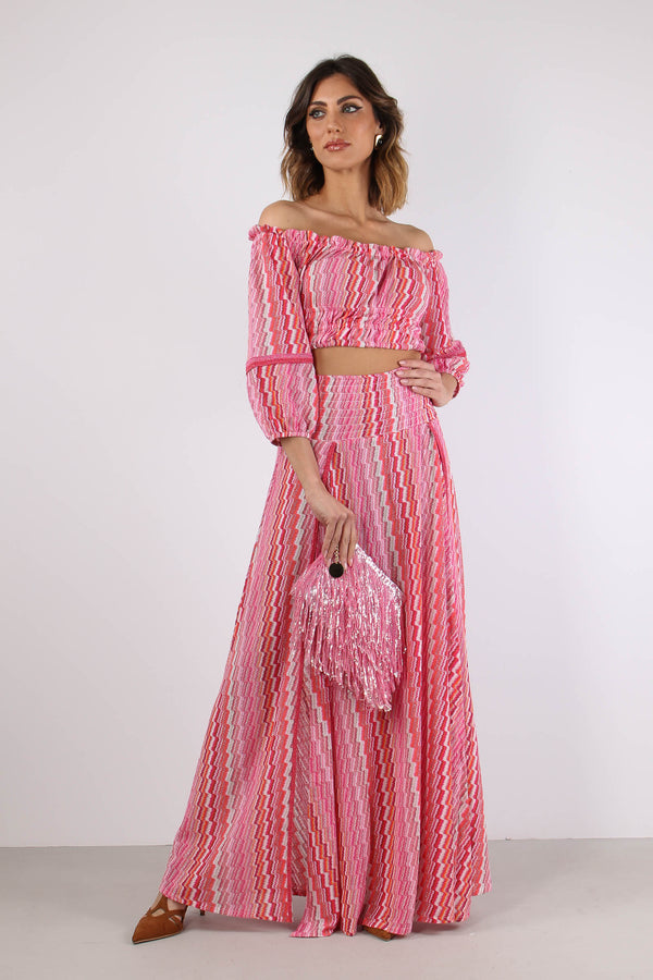 Top Balze Spalla Scesa Electric Fuxia