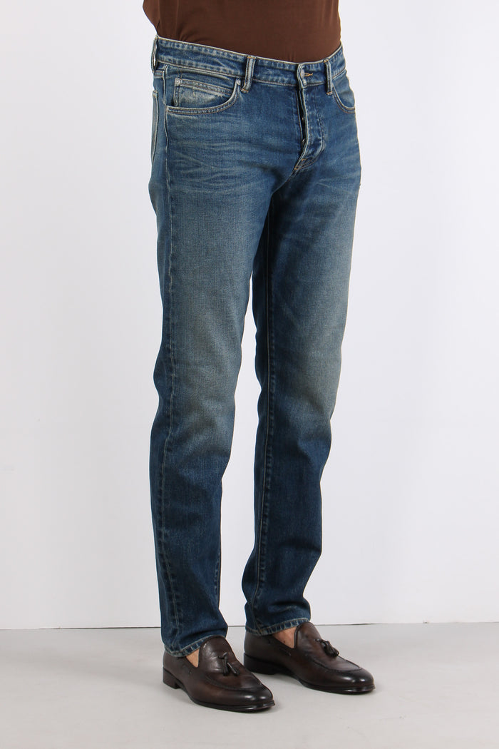 Denim Micro Rotture Slavato Denim Medio-6