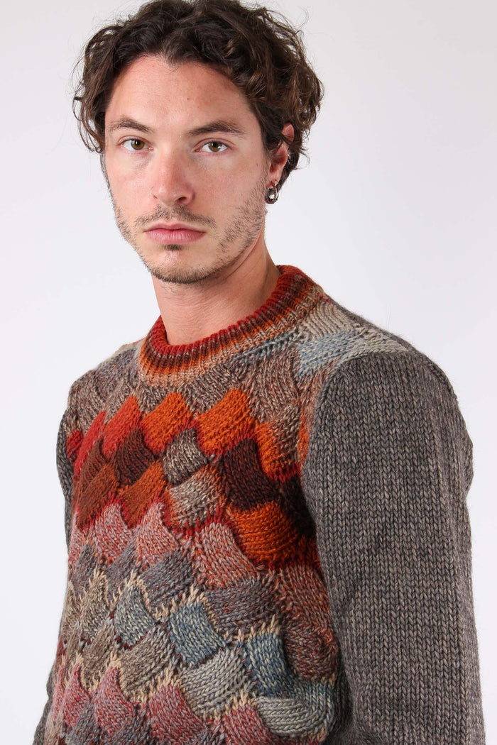 Maglia Effetto Missoni Ruggine-7