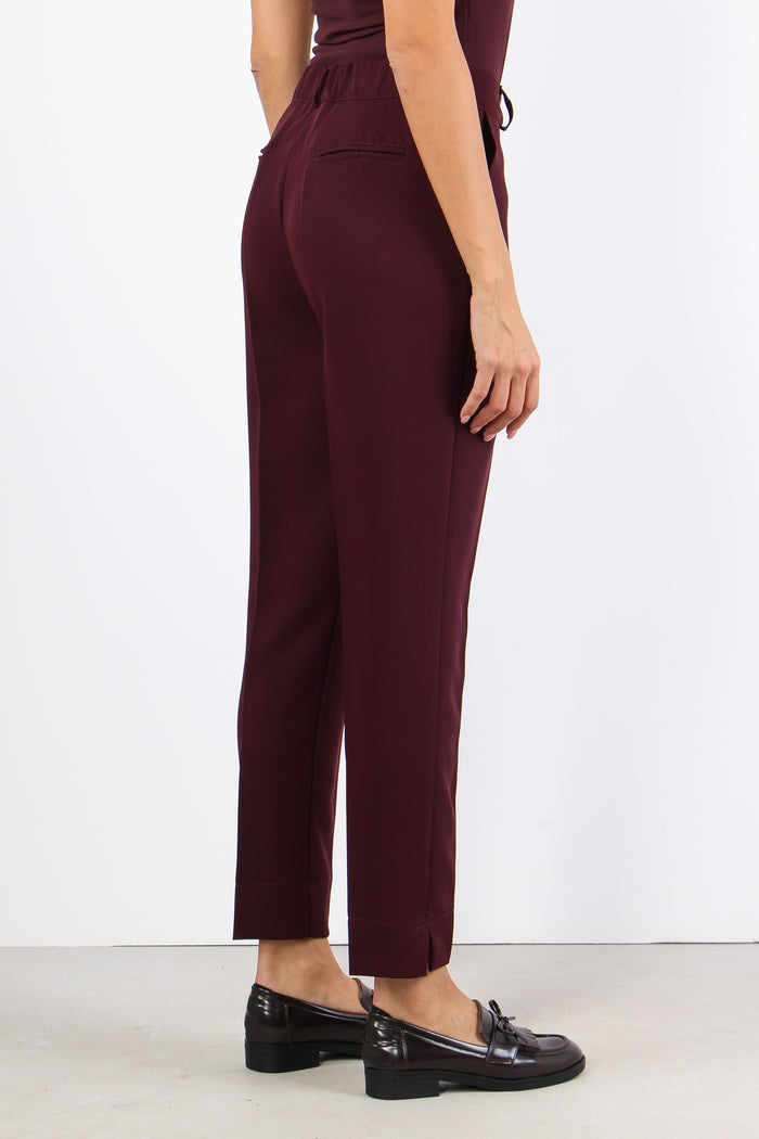 Pantalone Sigaretta Fluido Bordeaux-6