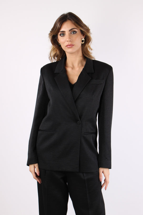 Giacca Doppiopetto Shiny Black