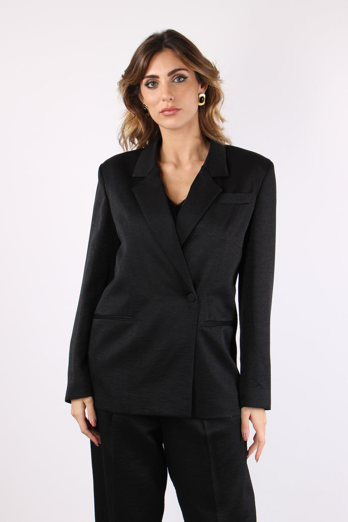 Giacca Doppiopetto Shiny Black