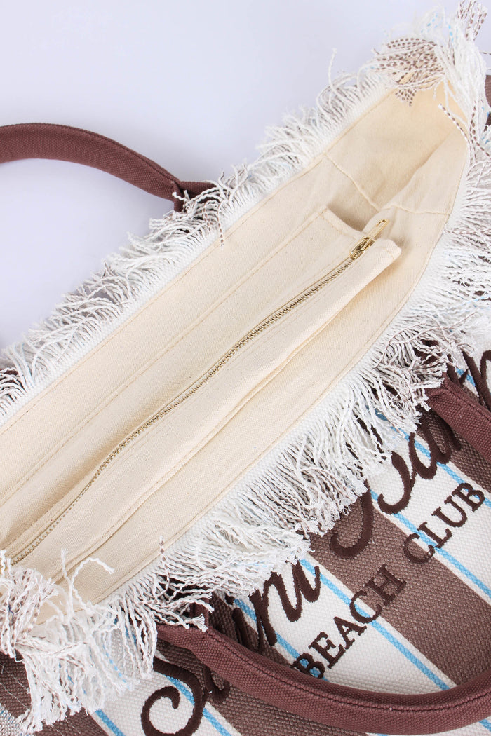 Vanity Canvas Righe Beige/bianco-6