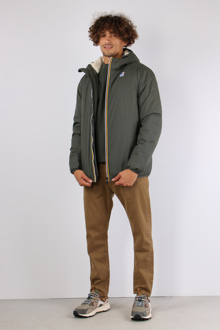 Giubbotto Inserto Teddy Green Blackish-5