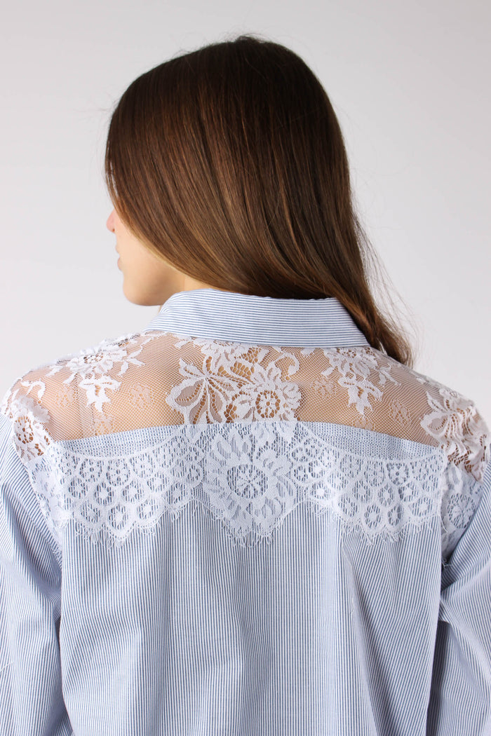 Theron Camicia Riga Inserto Pizzo Corone-7