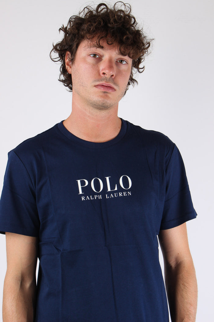 T-shirtunderwear Maxi Scritta Cruise Navy-3