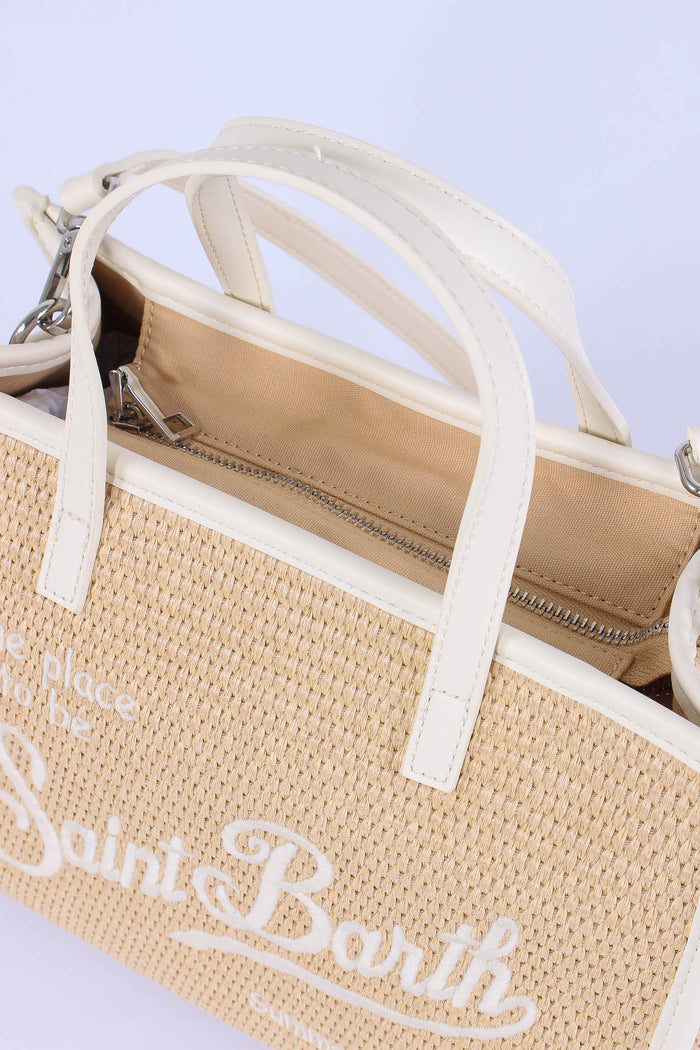 Vivian Mid Paglia Profilo Contrasto Beige/bianco-5