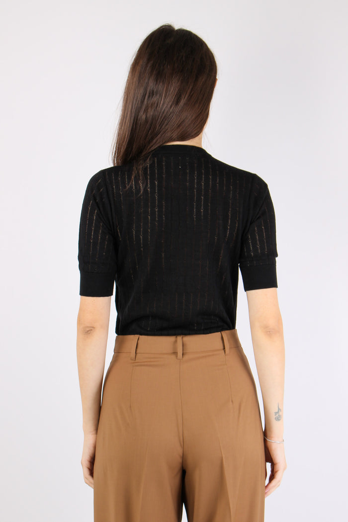 Pila Maglia Filato Lana Seta Nero-6