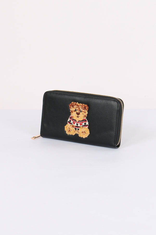 Portafoglio Zip Orsetto Black-2