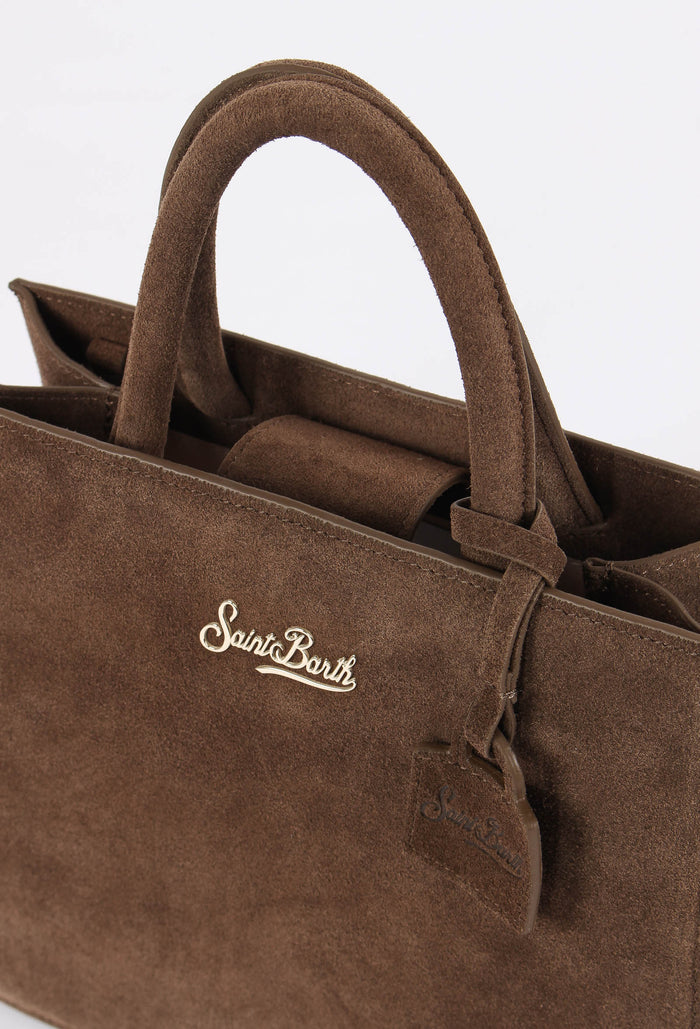 Borsa A Mano Media Scamosciata Brown-4