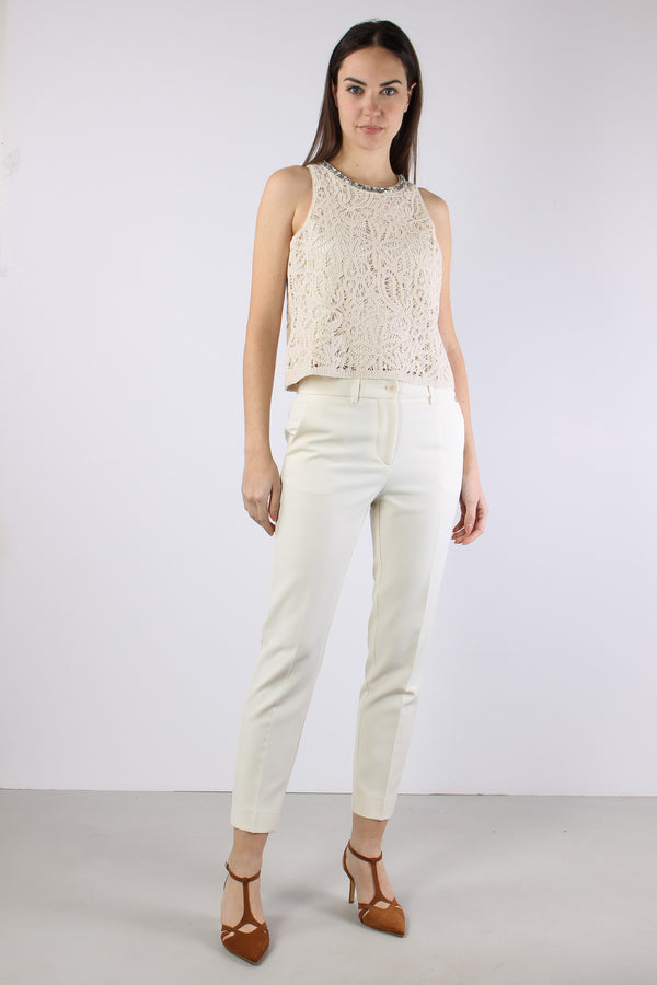 Pantalone Tecnico Dritto Panna