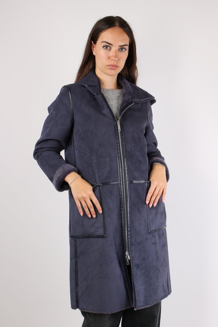 Ecomontone Lungo Cappuccio Night Grey-3