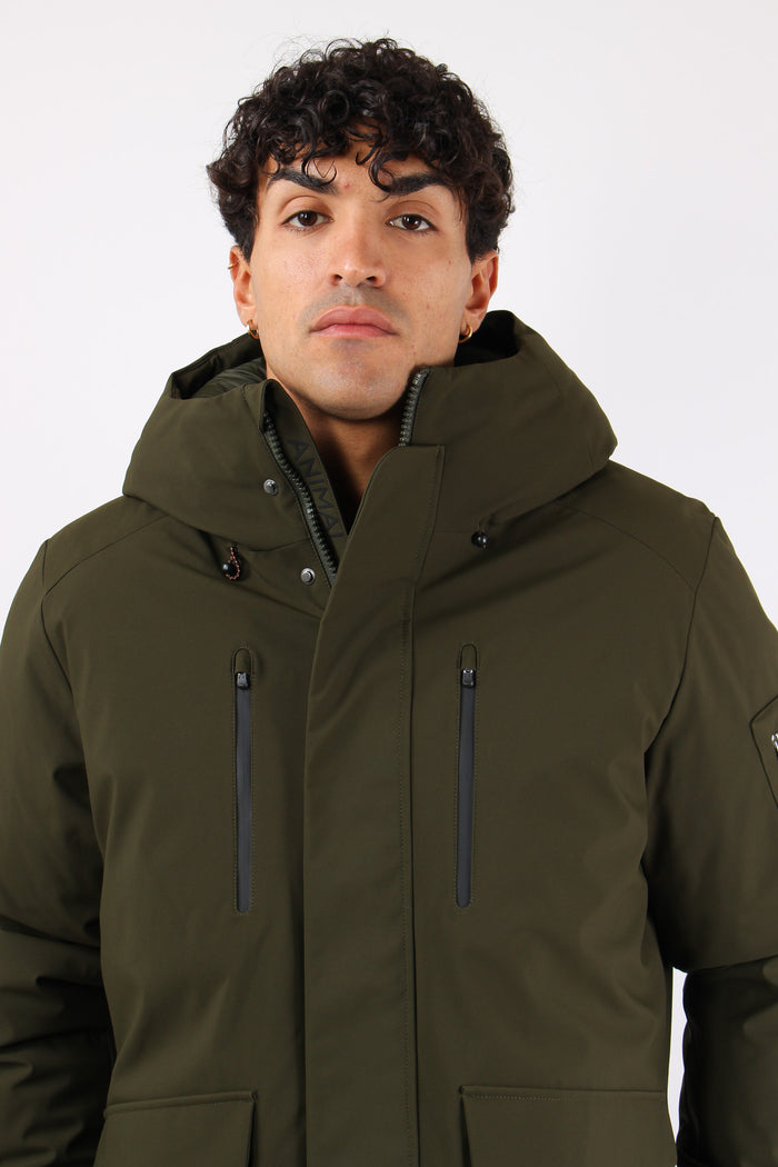 Hiram Giubbotto Tasche Cappucc Land Green-10