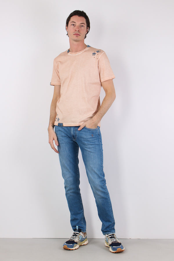 T-shirt Ricamo Fiori Aurora