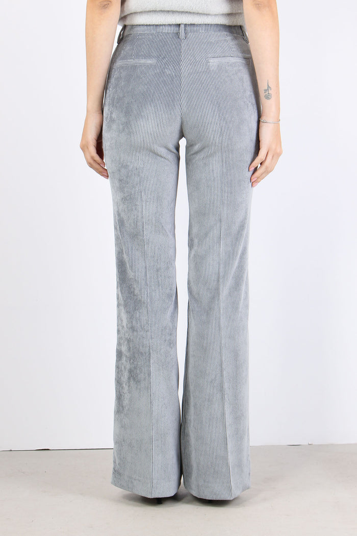 Pantalone Flare Velluto Nebbia-4