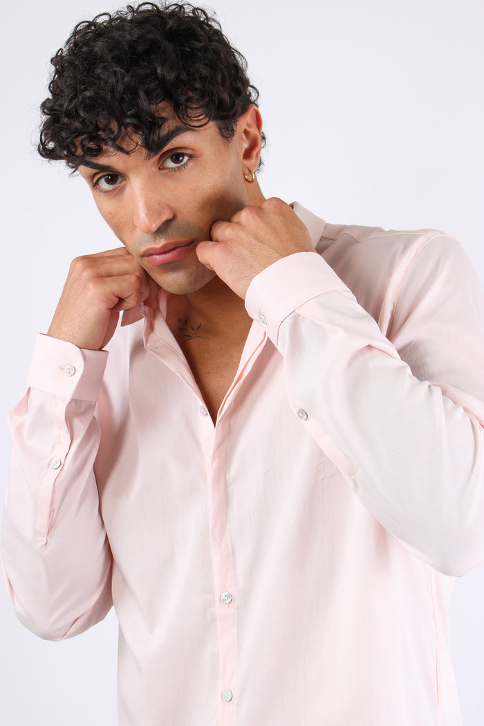 Sport Camicia Basica Rosa-6