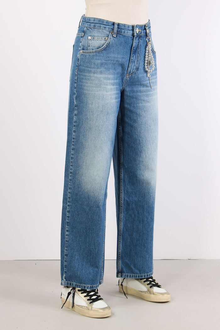 Jeans Gamba Dritta Charm Blu-7