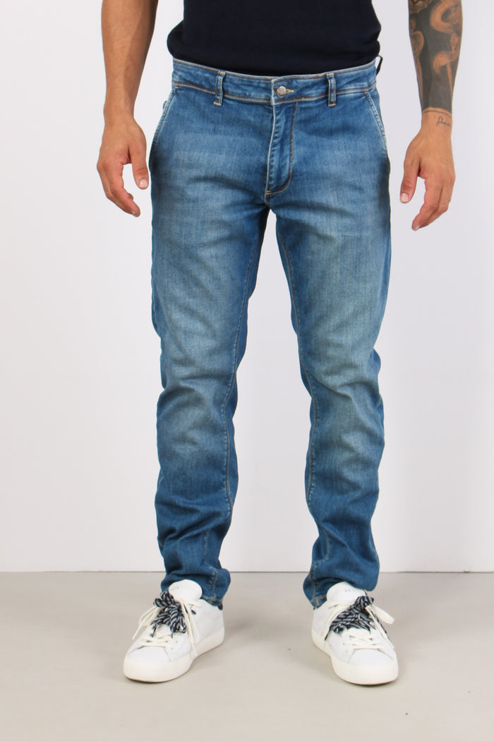 Denim Regular Vita Medio Denim Medio-4