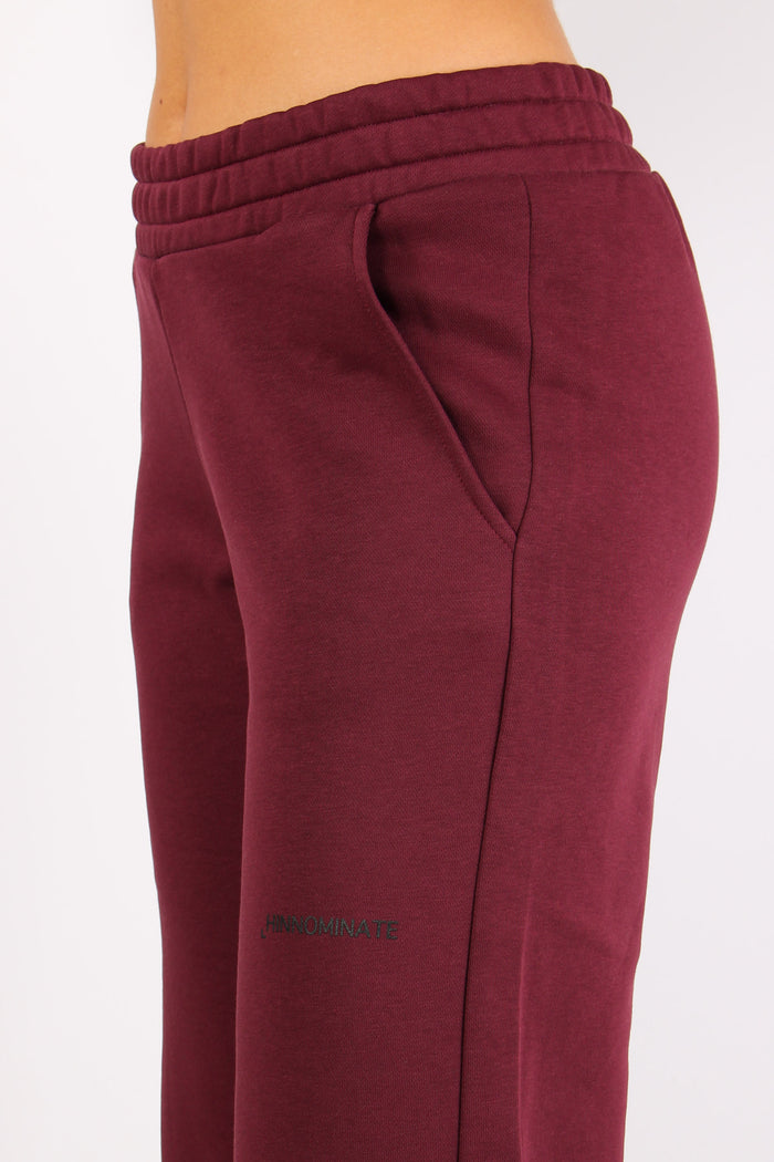 Pantalone Felpa Palazzo Bordeaux-8