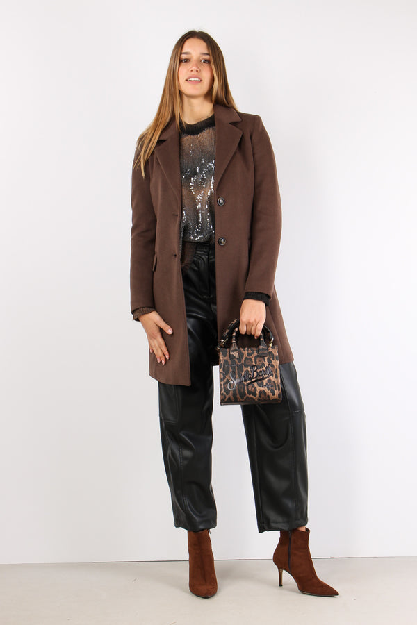 Cappotto Basico 2 Bottoni Moro