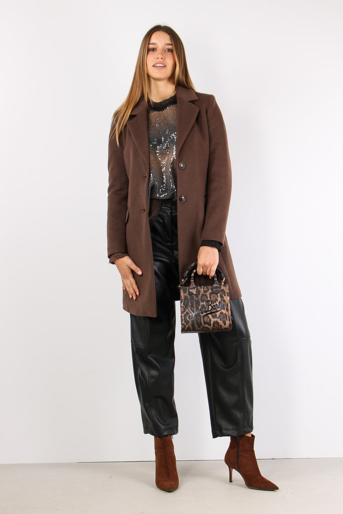 Cappotto Basico 2 Bottoni Moro