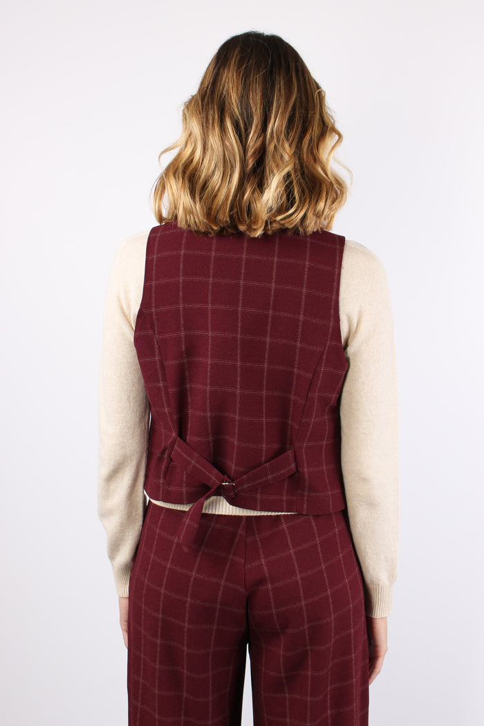 Gilet Quadro Spilla Bordeaux-3