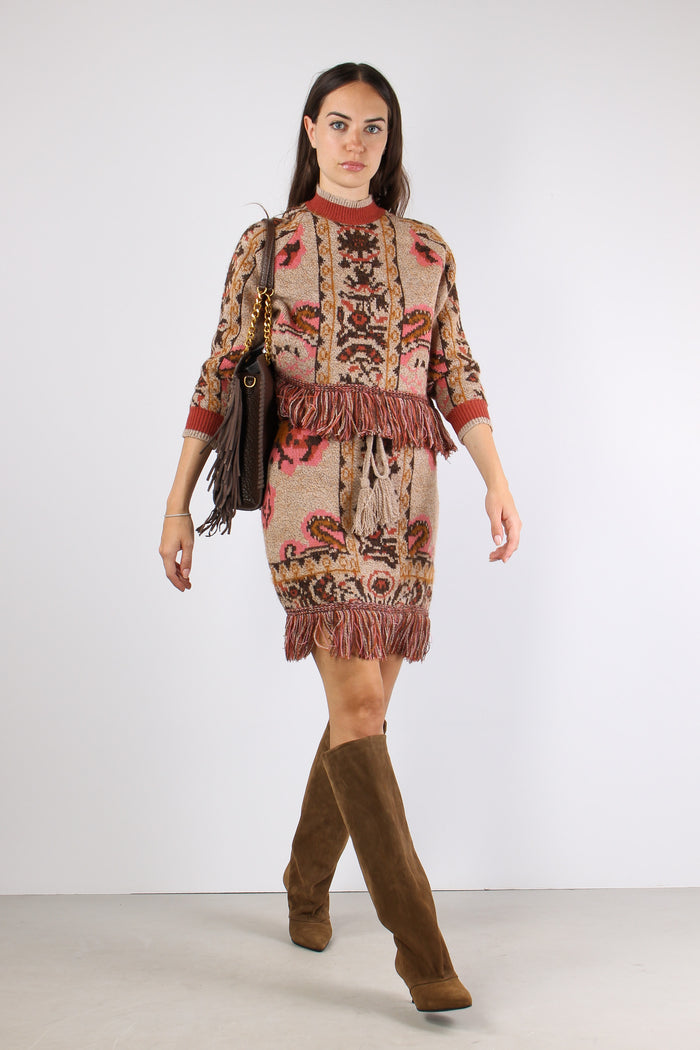 Minigonna Jacquard Frange Fantasia-7