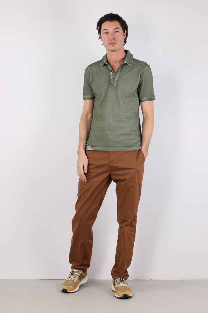 Polo Ricamo Collo Militare-2