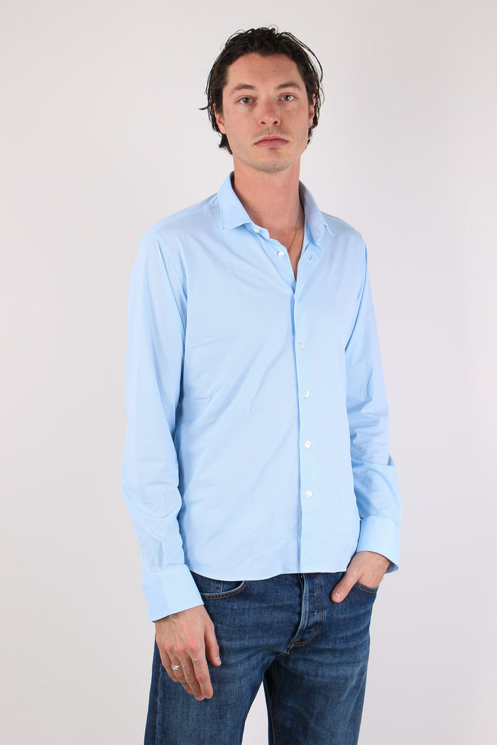 Camicia Tessuto Tecnico Micro Fantasia White-6