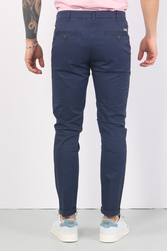 Pantalone Chino Leggero Blu-3