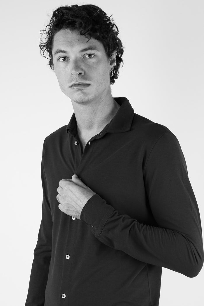 Polo Camicia Ice Cotton Blu-7