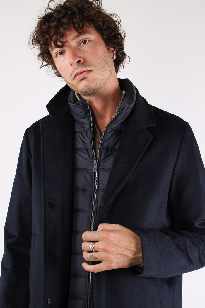 Cappotto Pettorina Staccabile Blu-3