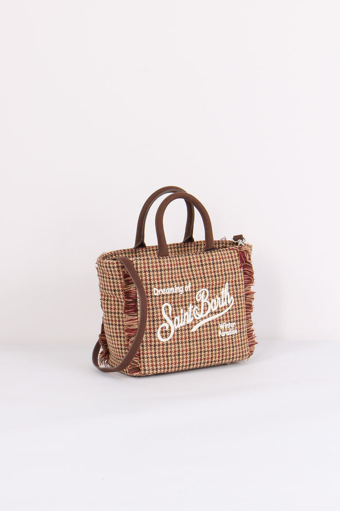 Shopping Lana Pied De Poule Rosso/beige-6