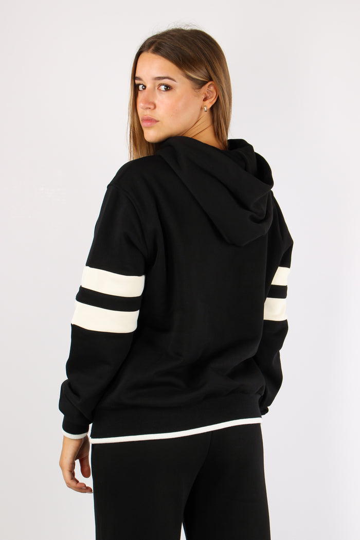 Felpa Cappuccio Collge Nero-4