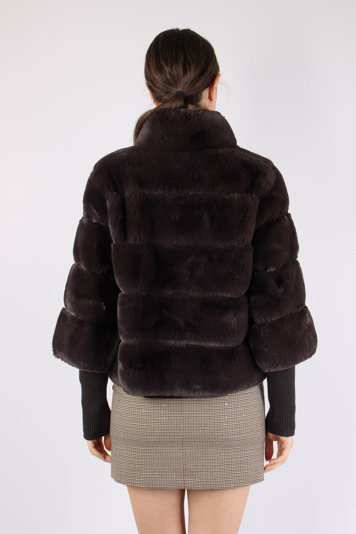 Marila Pelliccia Corta Manicot Shopping-5